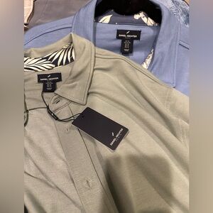 Two great button  shirts available. Blue and sage green. NWOT xl softest shirts